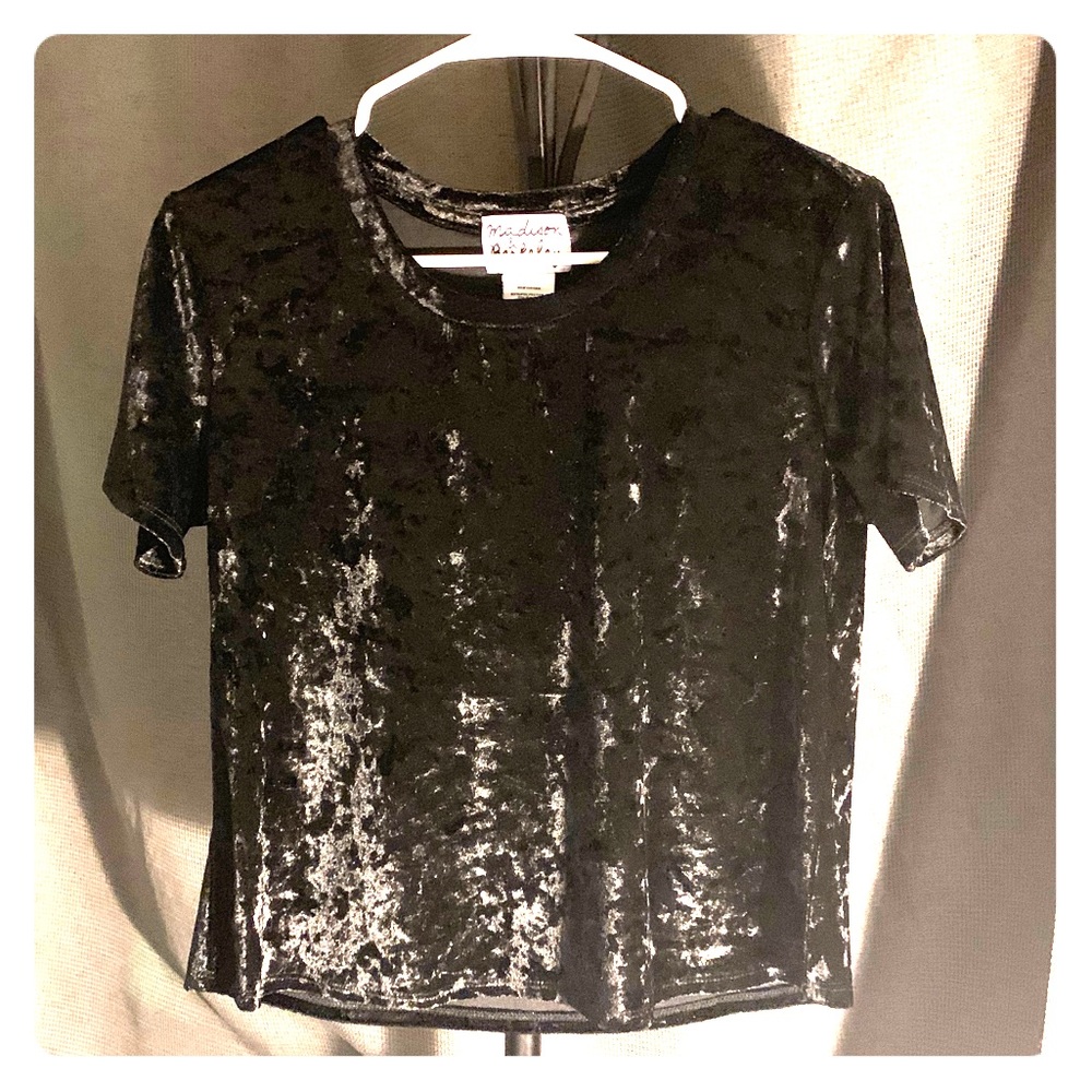 Black velvet top